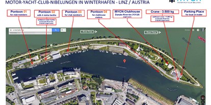 Yachthafen - Trockenliegeplätze - Linz (Linz) - Yacht Club Bird View - Motor Yacht Club Nibelungen