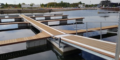 Yachthafen - Frischwasseranschluss - Ruhrgebiet - Aufbau der Steganlagen, August 2018 - Stölting Marina